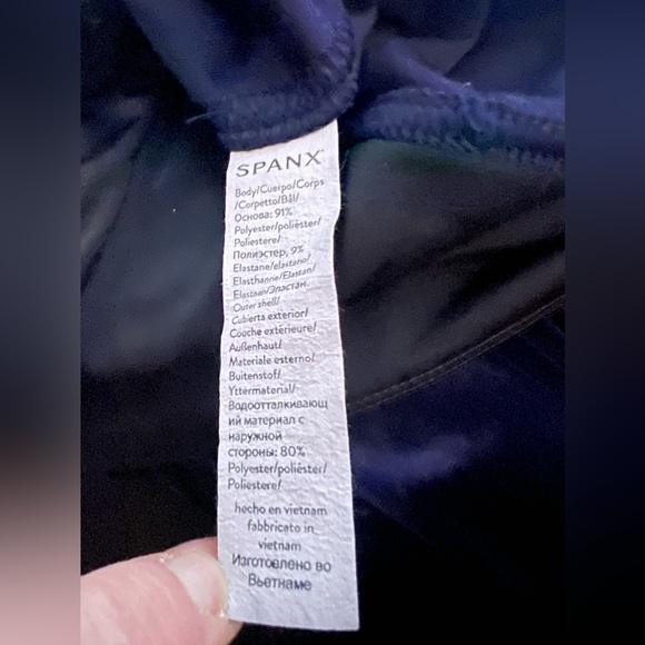 SPANX Velvet Leggings Classic Navy SIZE LARGE EUC - Picture 10 of 13